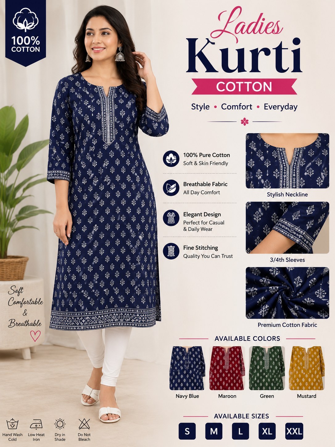 Ladies Kurti Cotton