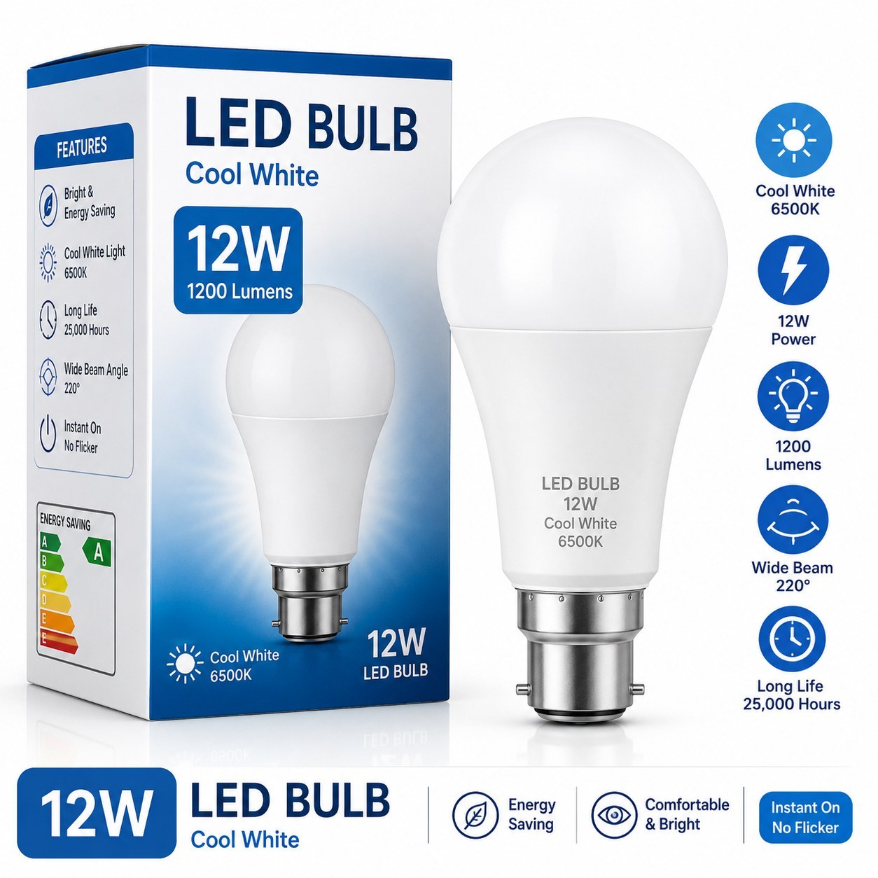 LED Bulb 12W Cool White